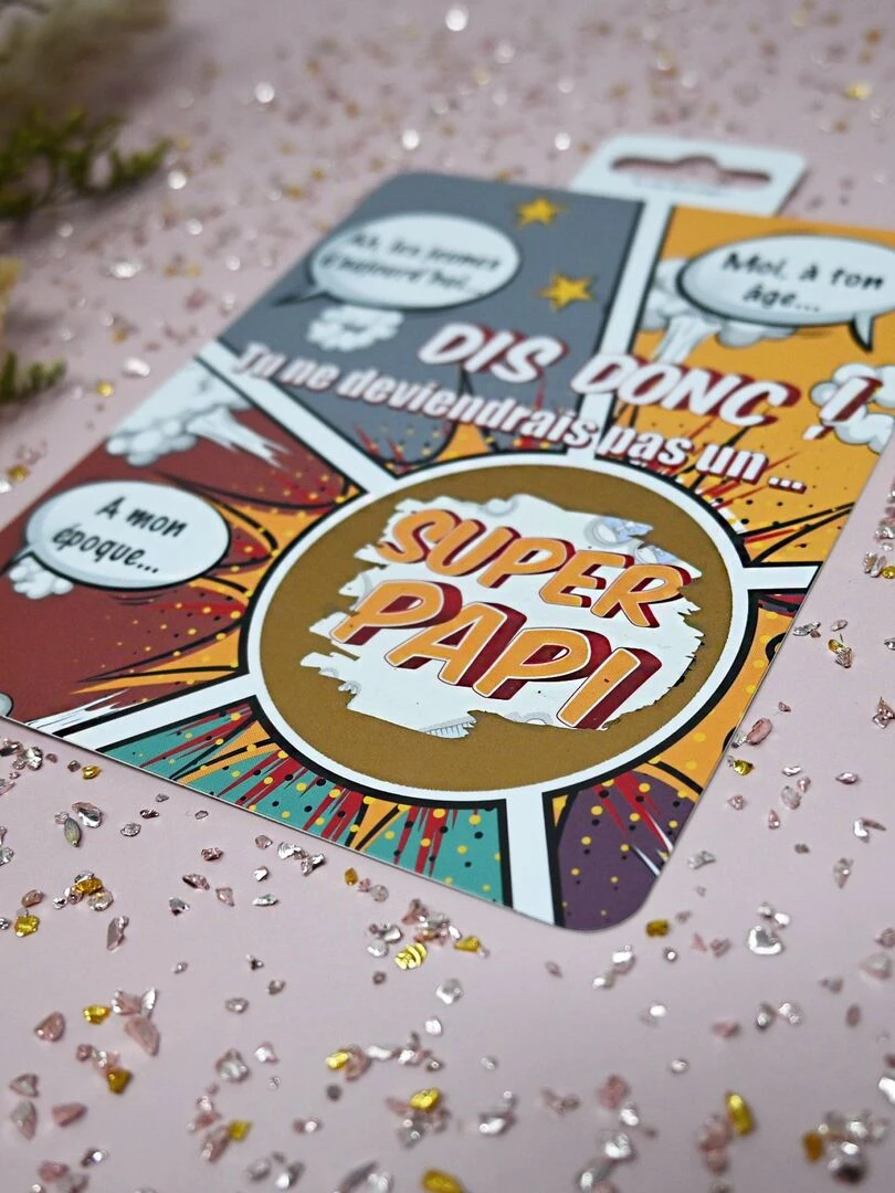 Carte à gratter   Tu vas être papi   Blanc