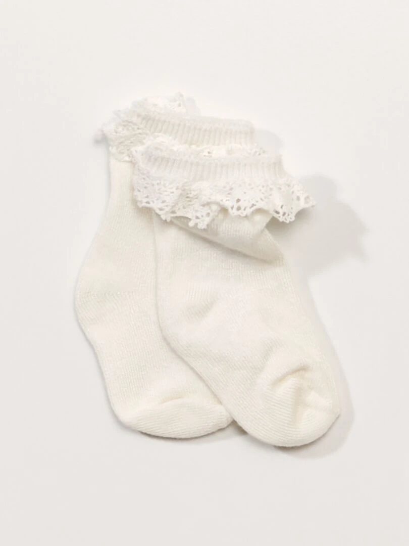 Legging long à motif   Ecru