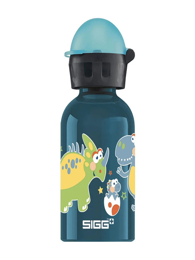 Gourde Pour Enfant En Aluminium Petit Dino 0 3l Bleu