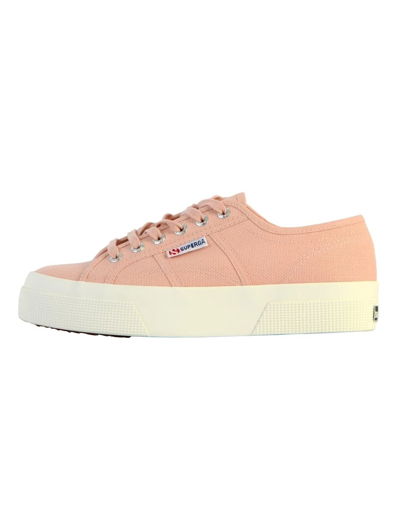 Basket Basse à Lacets Superga Platform Rose