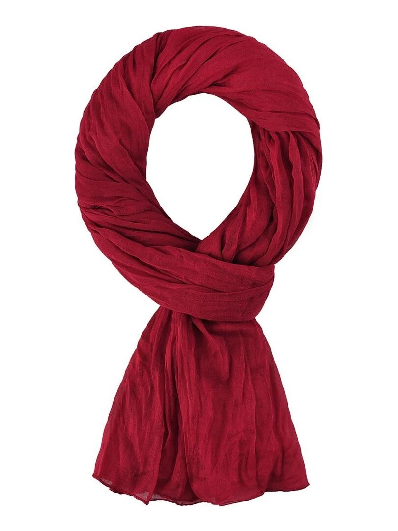 Chèche coton Uni Rouge pourpre