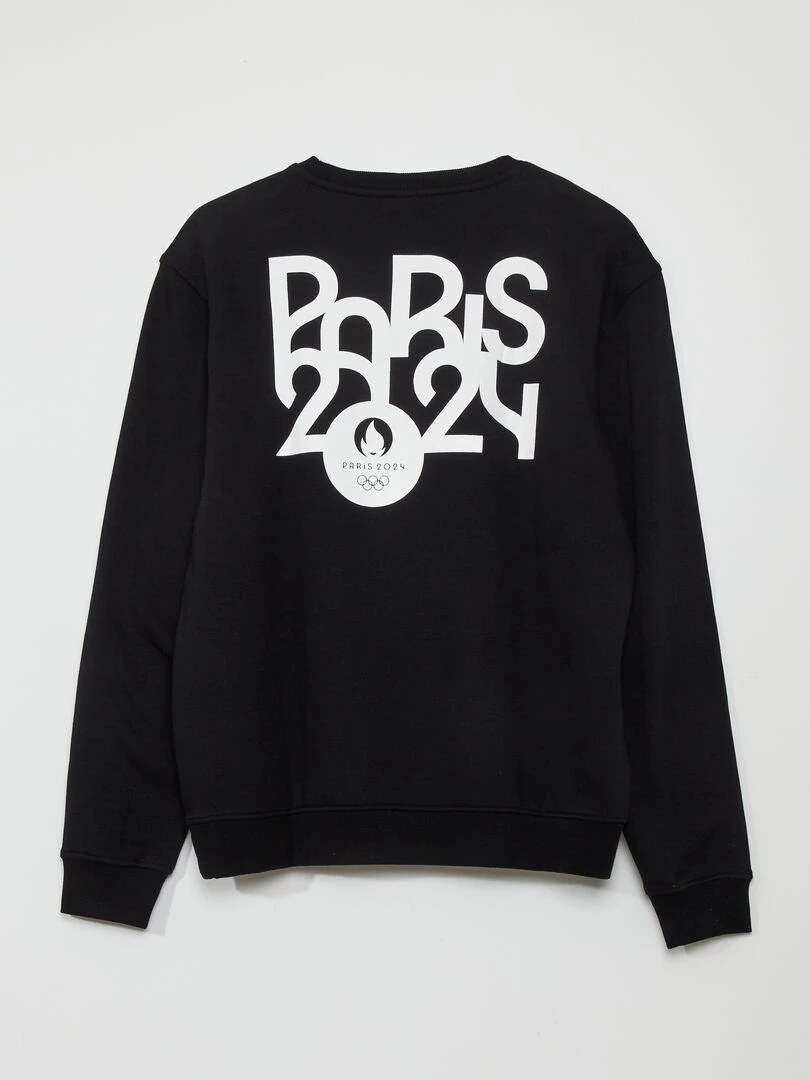 Sweat en molleton   Paris 2024   Noir
