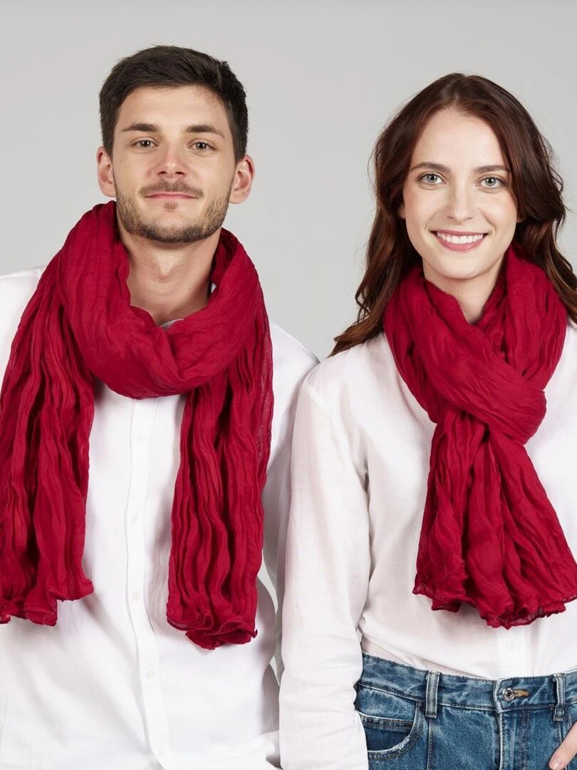 Chèche coton Uni Rouge pourpre