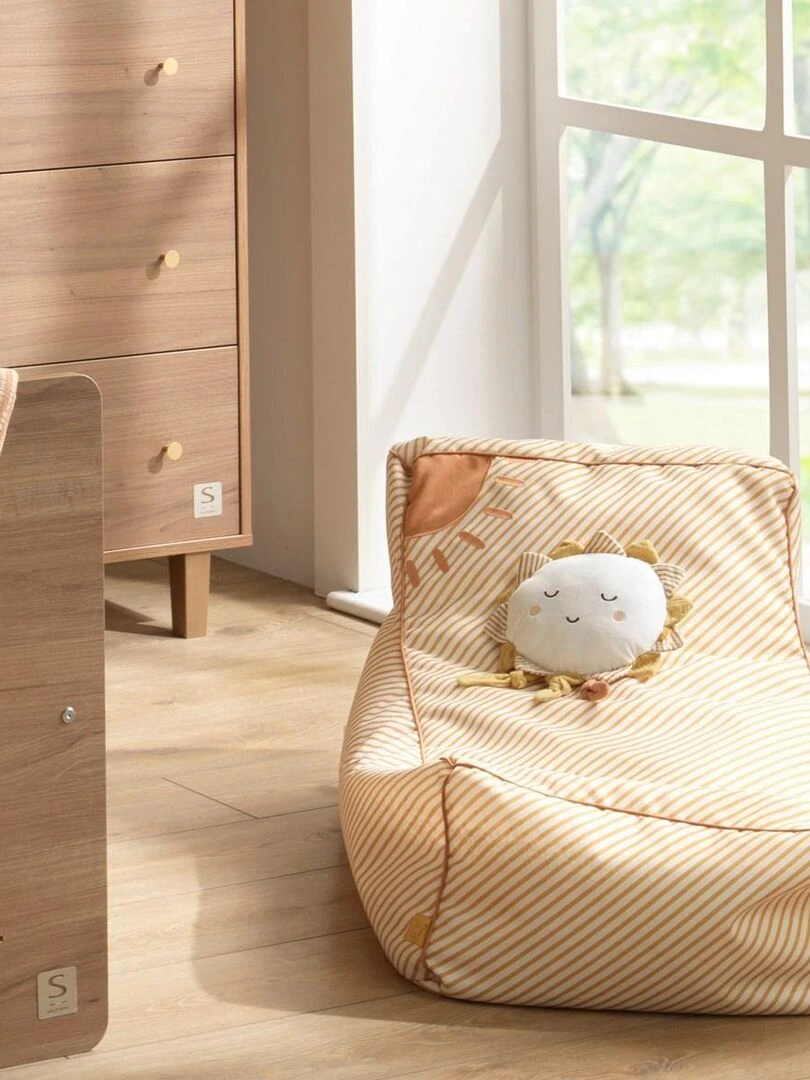 Fauteuil pouf 75x45cm en polyester blanc   SAUTHON   Blanc
