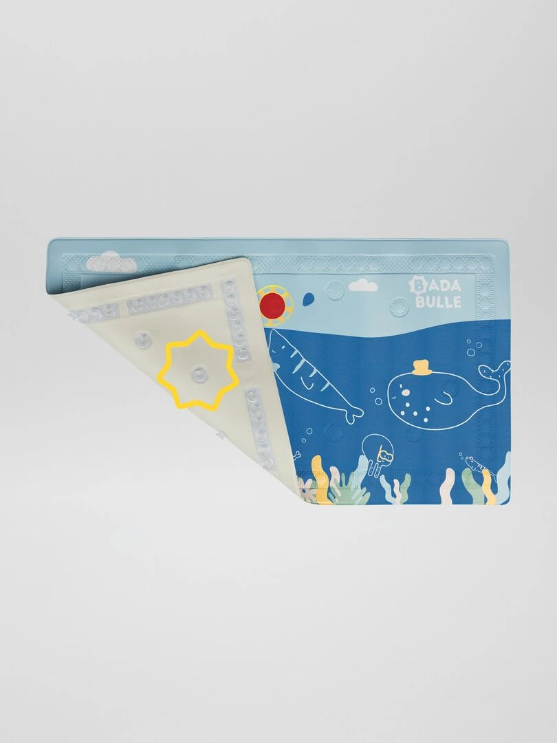 Tapis de bain antidérapant 'Badabulle' bleu