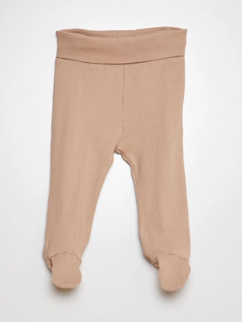 Lot de leggings en coton   2 pièces   Marron