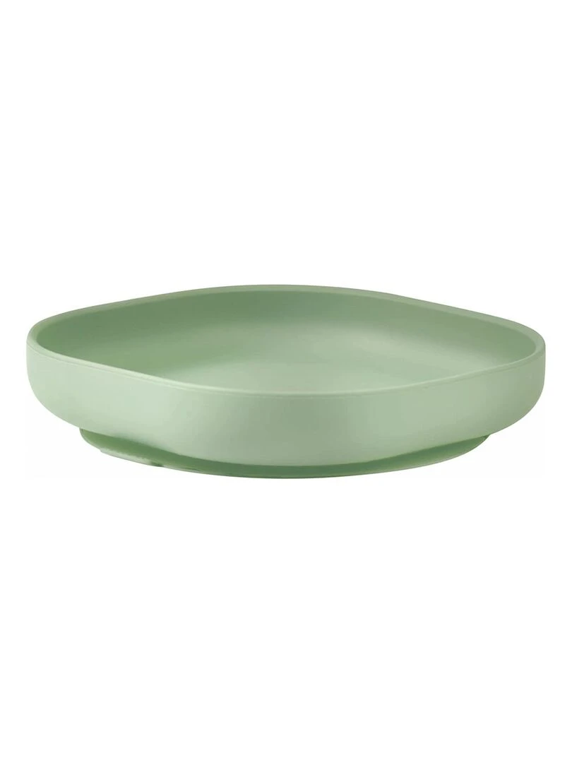Assiette silicone ventouse sage green Vert