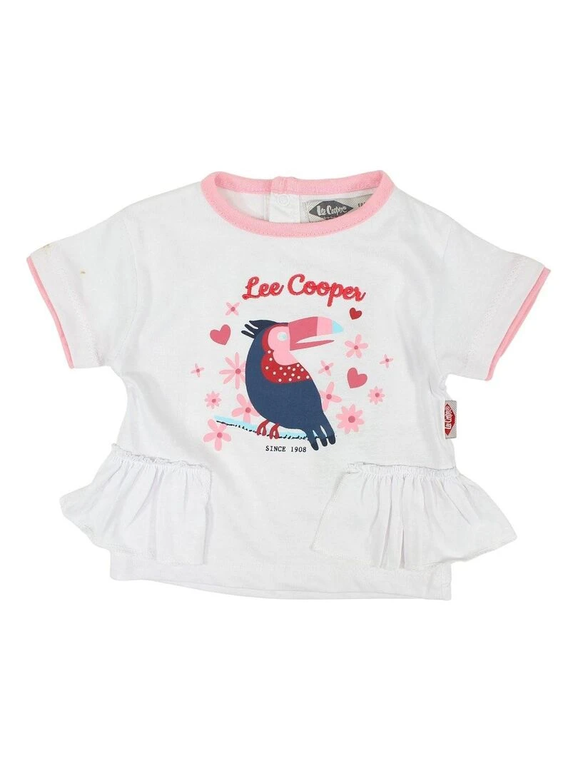 Lee Cooper   Ensemble T shirt short bébé fille Imprimé Lee Cooper   Rose