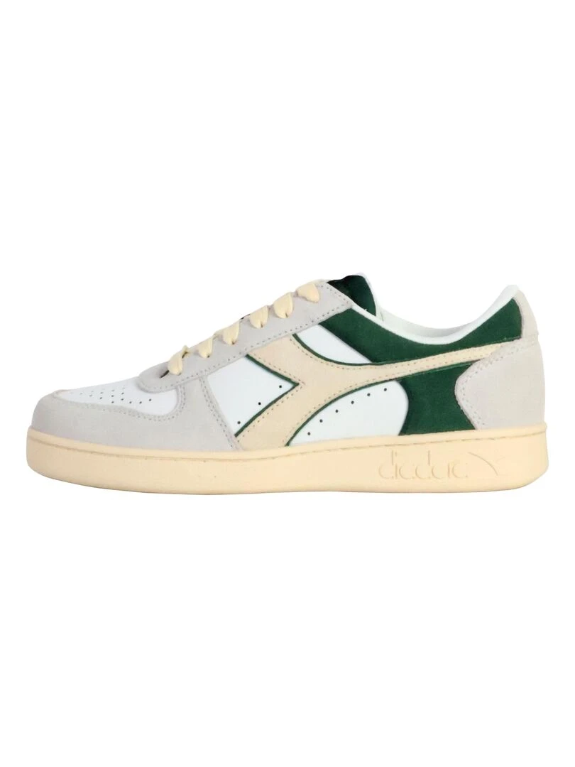 Basket Cuir Diadora Magic Low Suede Blanc