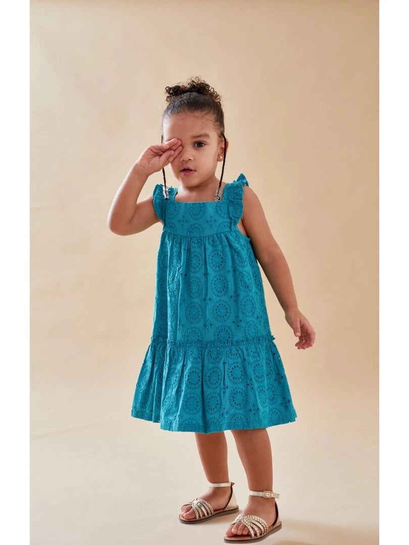 Robe évasée fleurie    Noukie's   Bleu turquoise