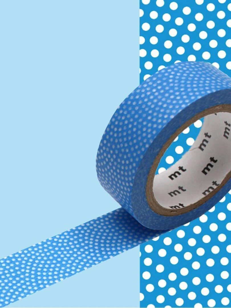 Masking tape à pois Samekomon Bleu 1 5 cm x 7 m N/A