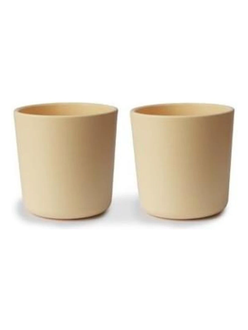 Lot de 2 verres bébé Pale Daffodil Mushie Jaune poussin