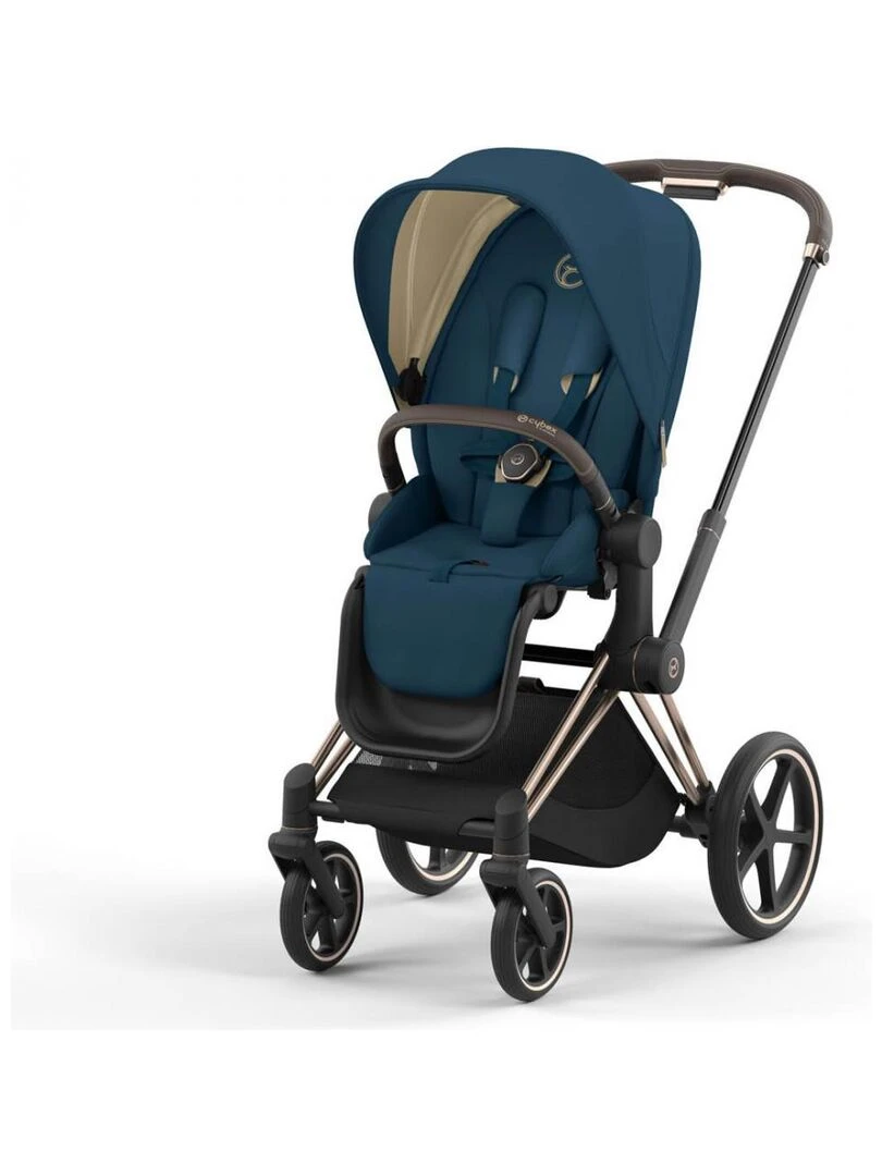 Poussette PRIAM 4 châssis Rose Gold siège Mountain Blue N/A