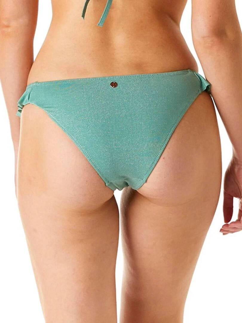 Slip de bain tanga CARNAVAL   Brigitte Bardot Bain   Vert