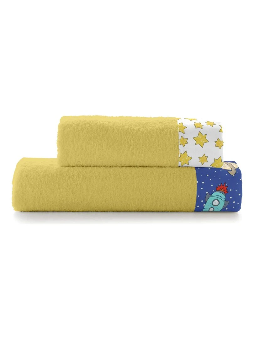 Lot de serviettes Space rocket "Happyfriday" Moutarde