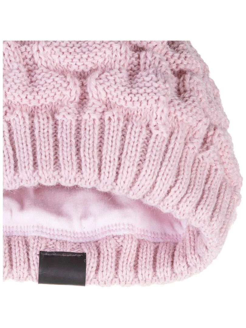 Ensemble Snood Bonnet Wiska   Made in UE   Rose