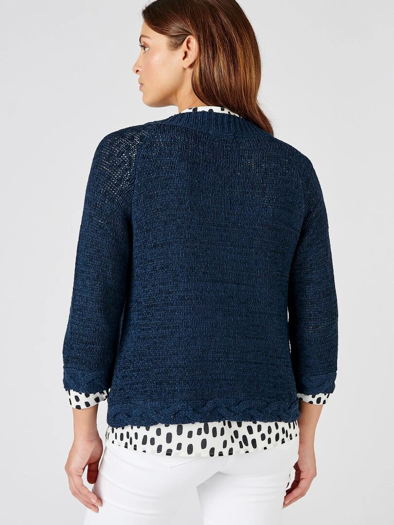 Gilet boléro manches 3/4   Damart   Bleu marine