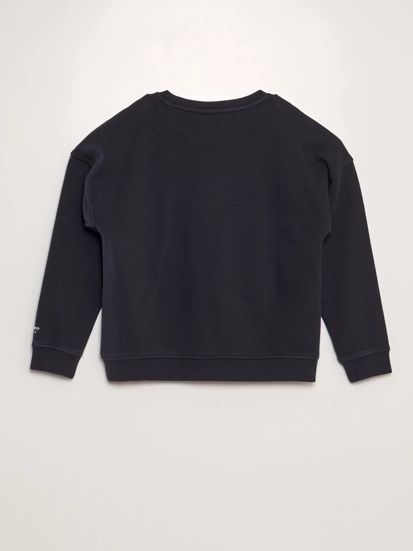 Sweat en molleton avec poche kangouru Noir