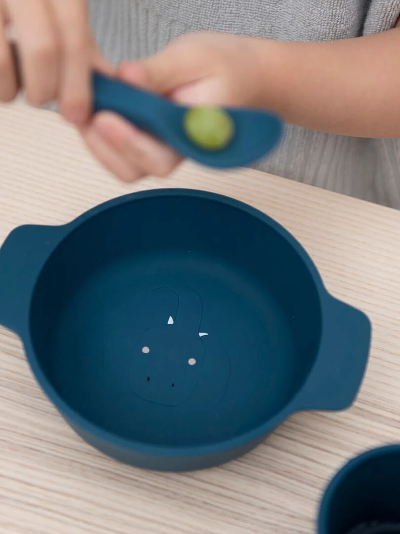 Bol en silicone Mrs Elephant   Bleu