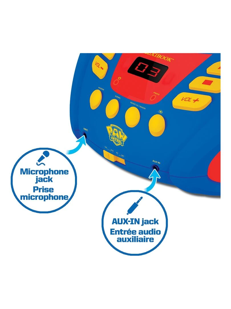 Lecteur Cd Bluetooth La Pat’ Patrouille Avec Effets Lumineux   N/A