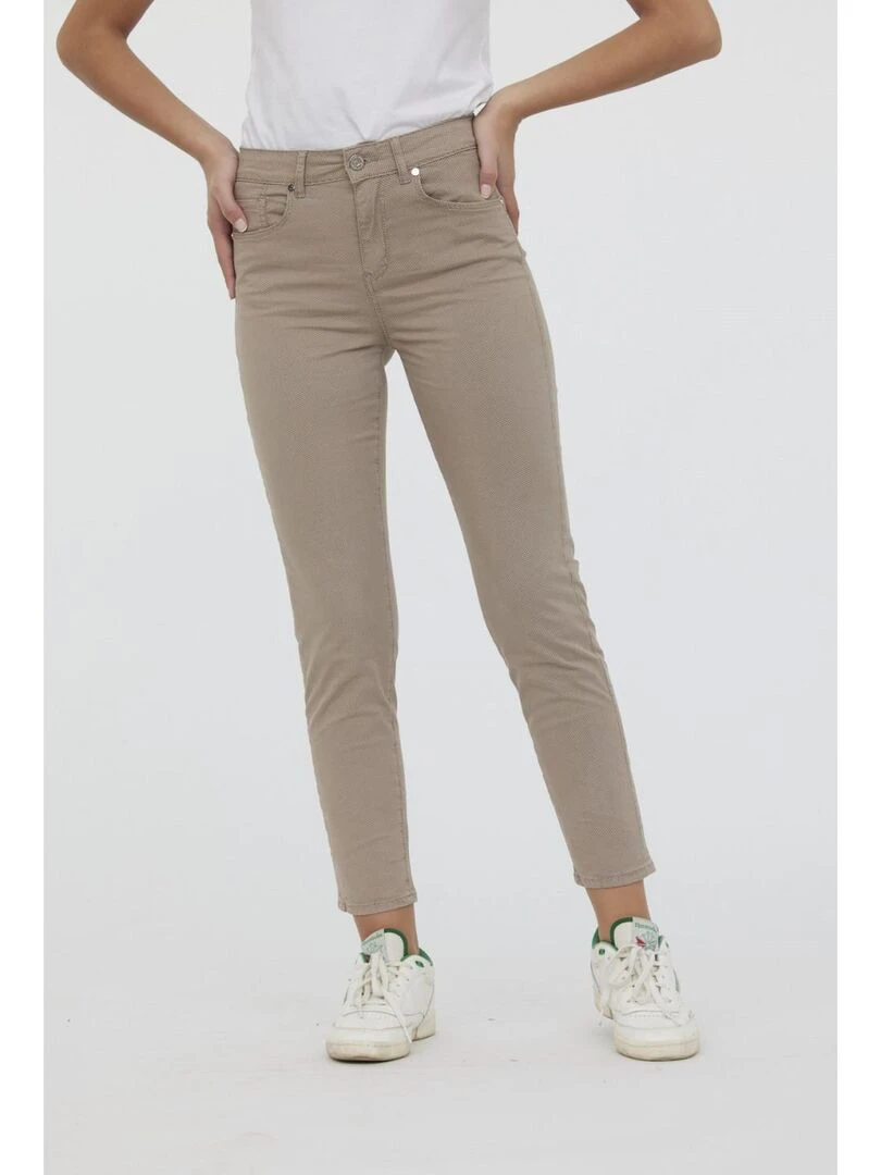 Lee Cooper Pantalon coton slim LC135 Taupe