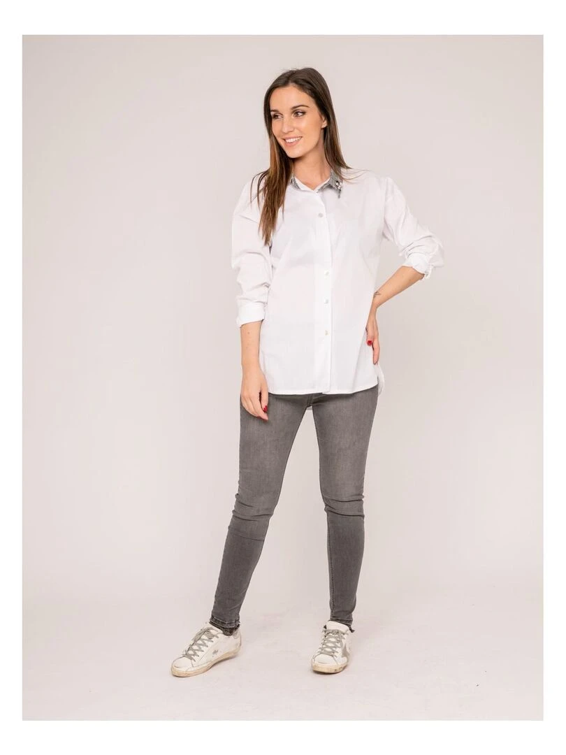 Chemise col fantaisie OSMANE   Blanc