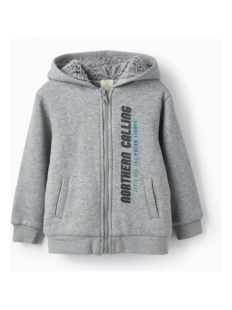 Manteau à capuche pour garçon NORTHERN CALLING Gris