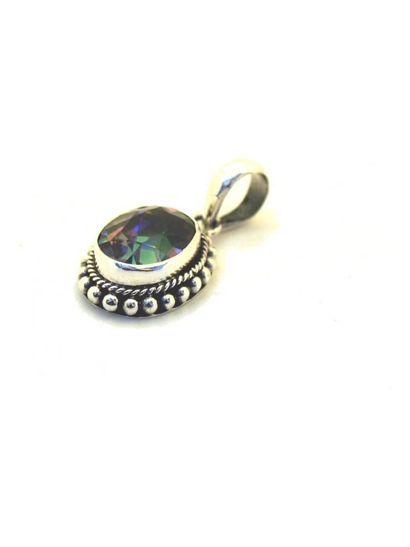Pendentif argent et topaze mystique Bijoucolor Argent