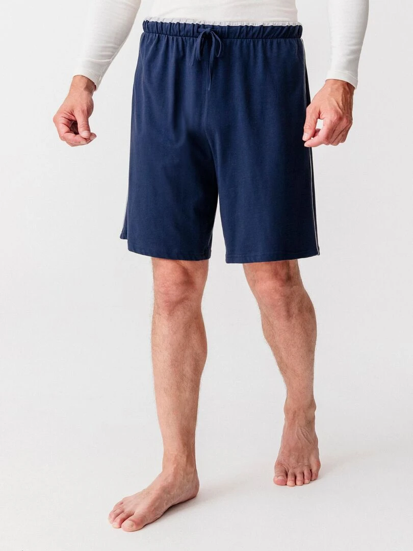 Lot de 2 shorts maille jersey   Damart   Bleu marine