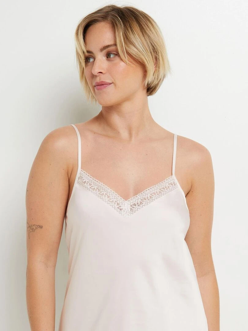 Nuisette satin Chimene   RougeGorge Lingerie   Blanc