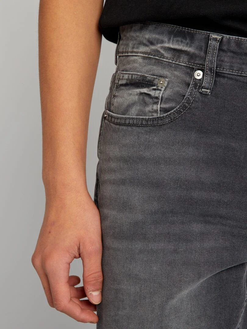 Jean slim à 5 poches   Gris
