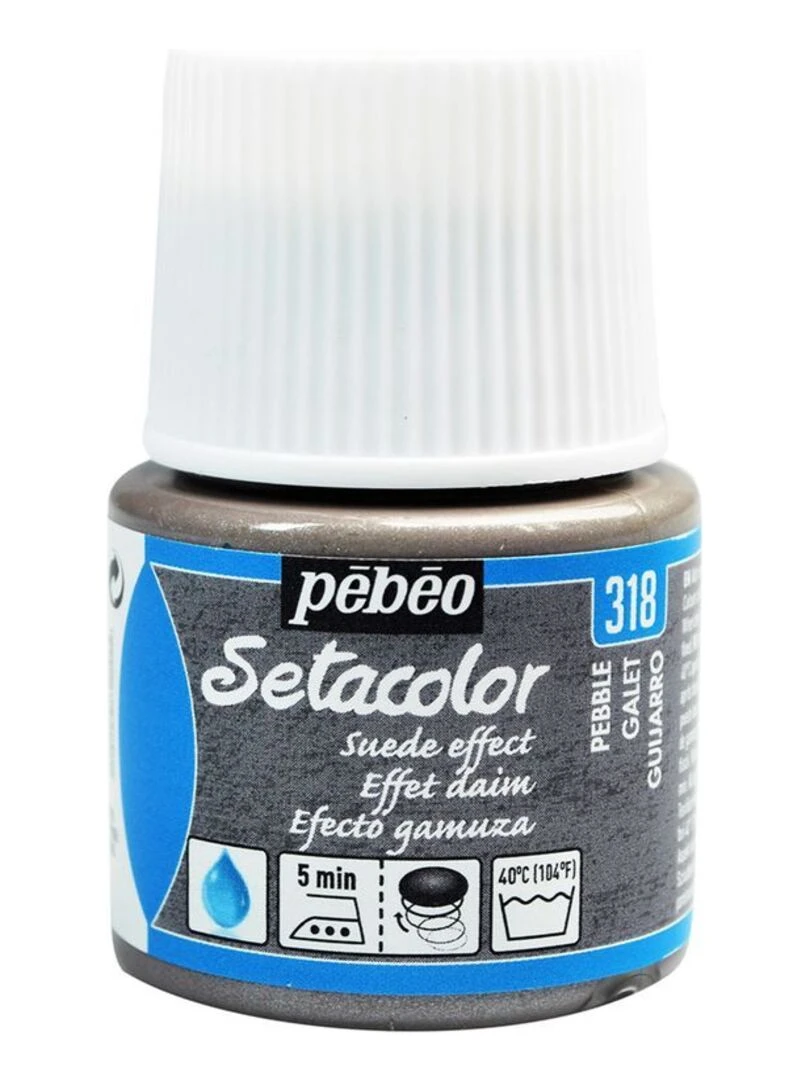 Peinture textile Setacolor opaque effet daim Galet 45 ml N/A