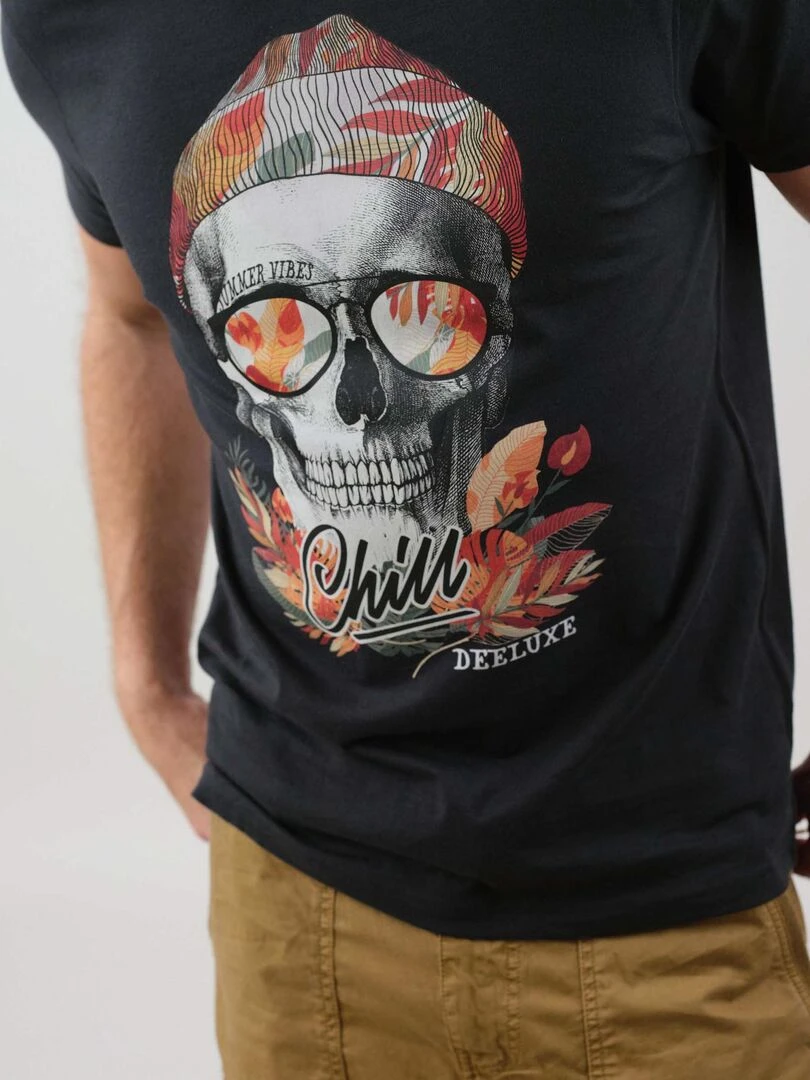 T shirt rock pour homme 'Deeluxe'   gris anthracite