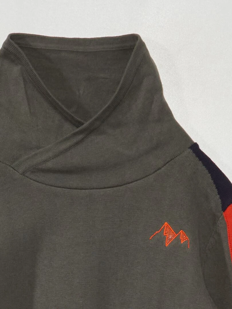 Pull en maille légère avec poche kangourou   Vert