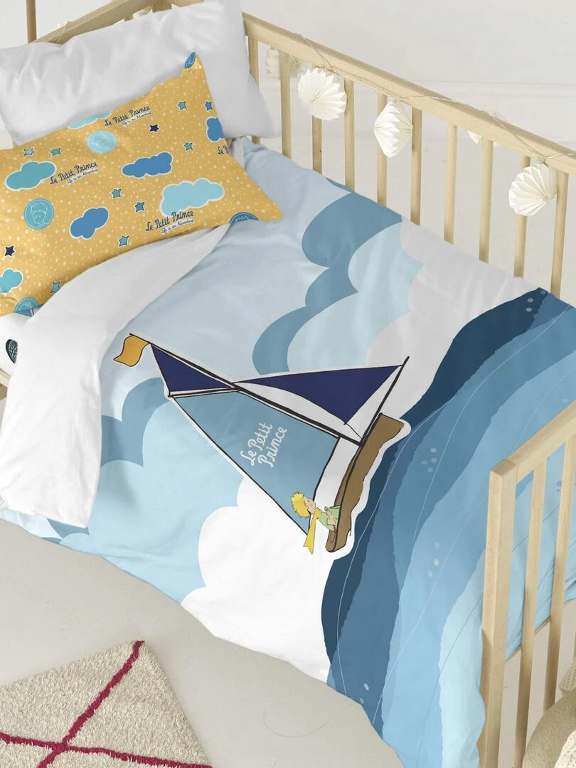 Parure housse de couette 2 pièces Navigateur Lit Bébé "Happyfriday" Multicolore