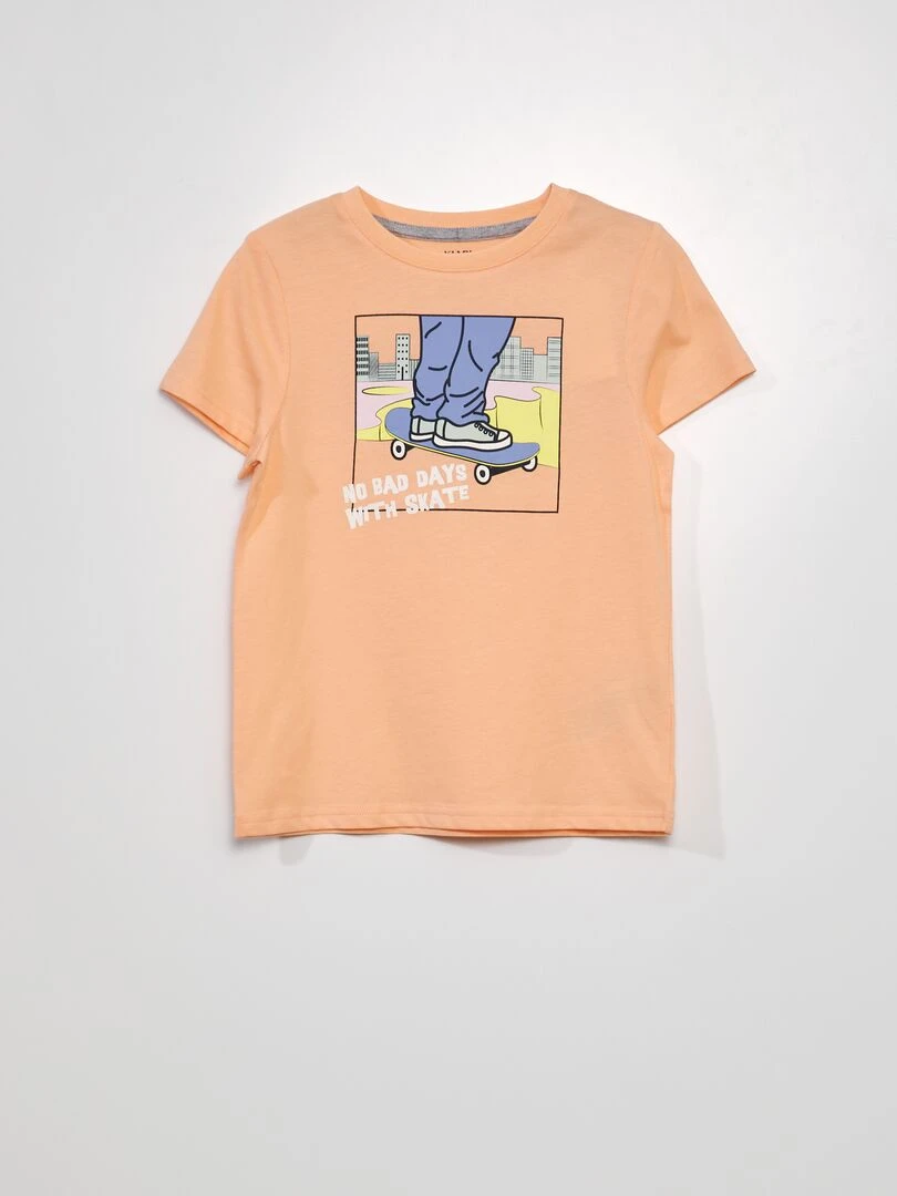 Tee shirt imprimé Orange