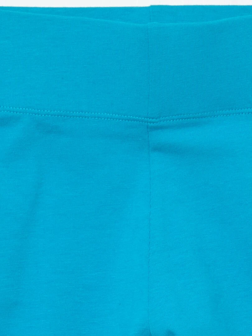 Short cycliste en coton stretch Bleu canard