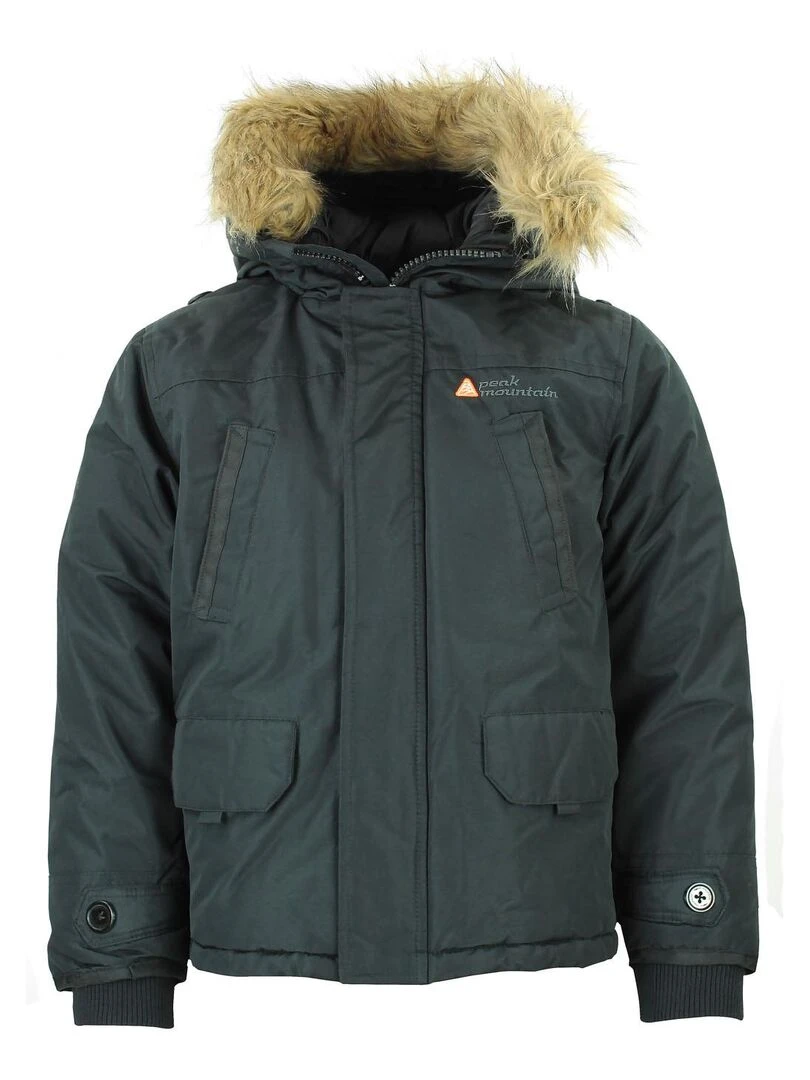 Parka de ski garçon ECAPEAK PEAK MOUNTAIN Noir Noir