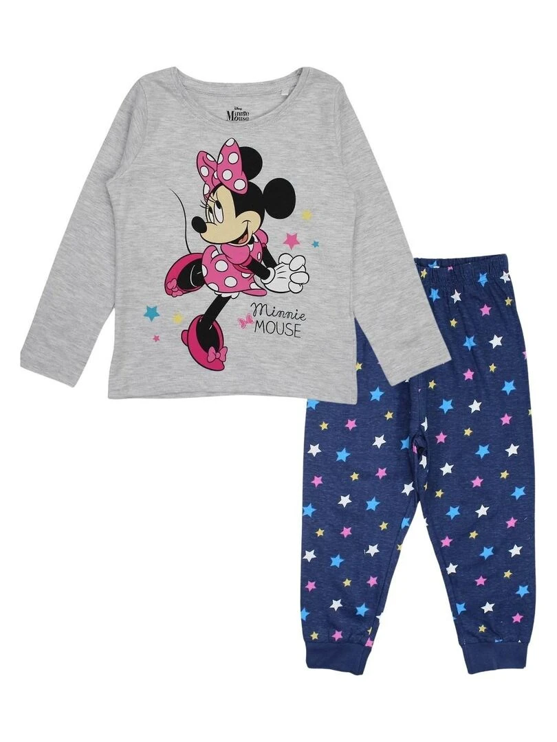 Disney Pyjama fille imprimé Minnie en coton Gris