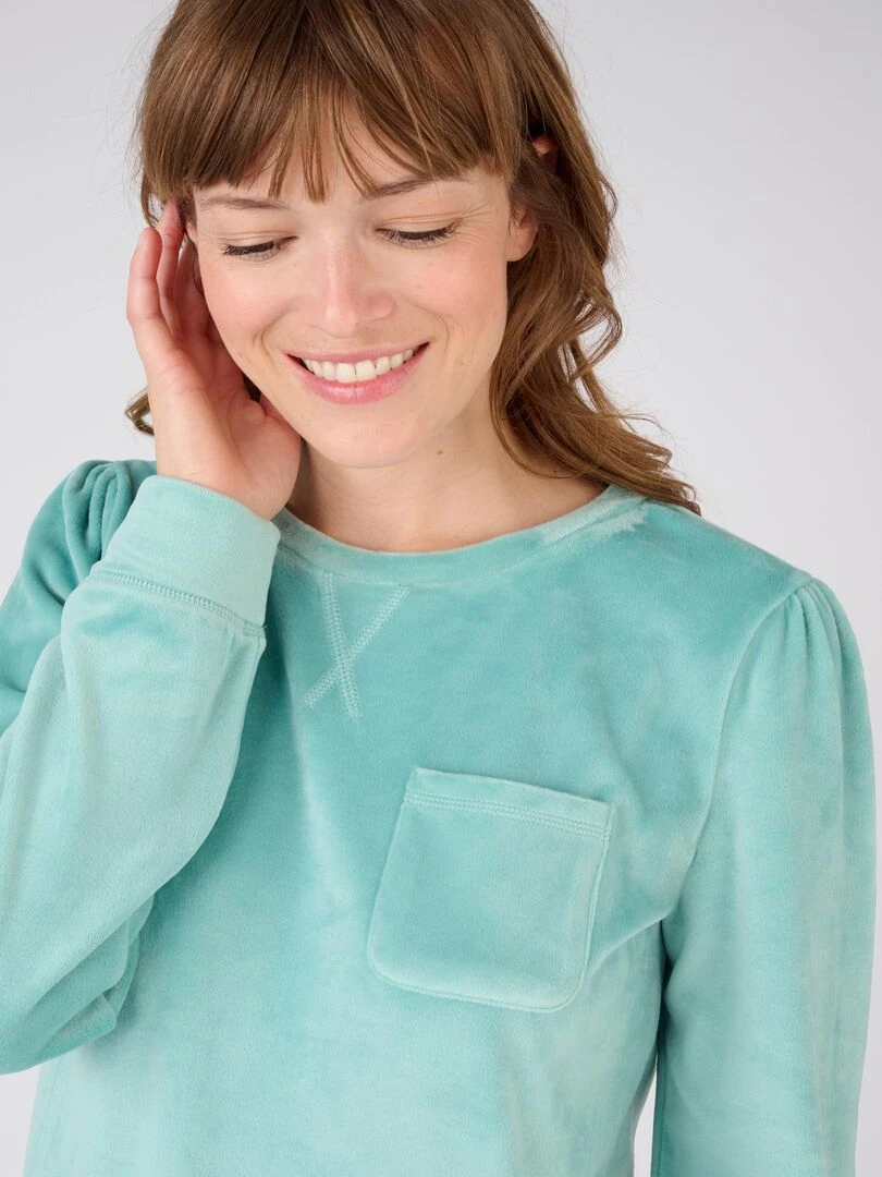 Pyjama velours Thermolactyl Damart Vert