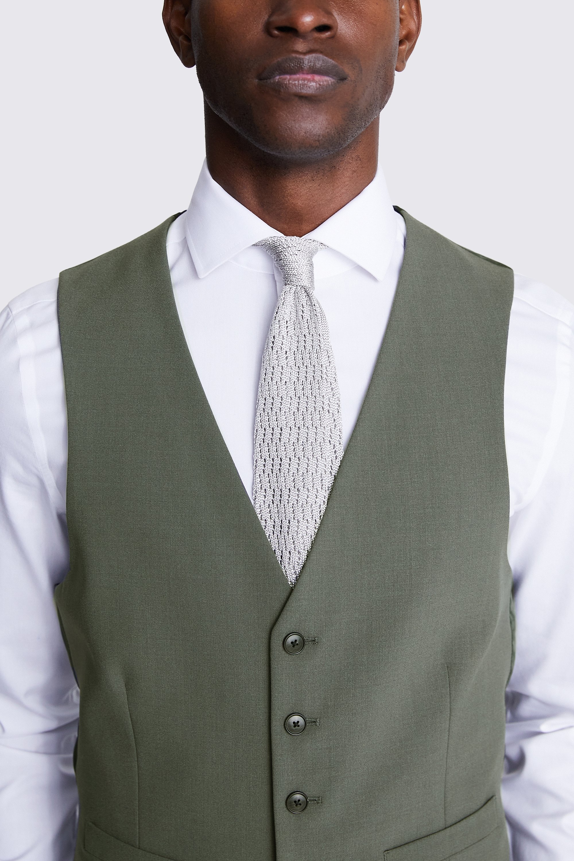 DKNY Slim Fit Sage Green Waistcoat    Buy Online at Moss