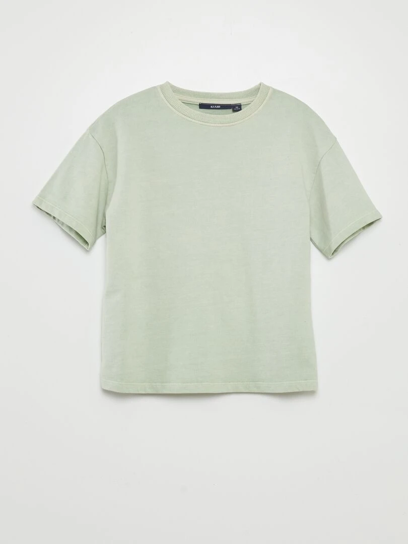 Pyjama court   tee shirt + bermuda   2 pièces   Vert