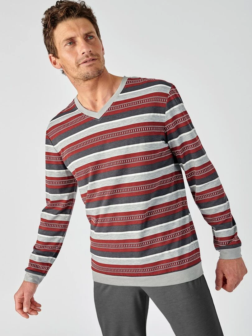 Pyjama maille jersey Thermolactyl recyclée   Damart   Rouge