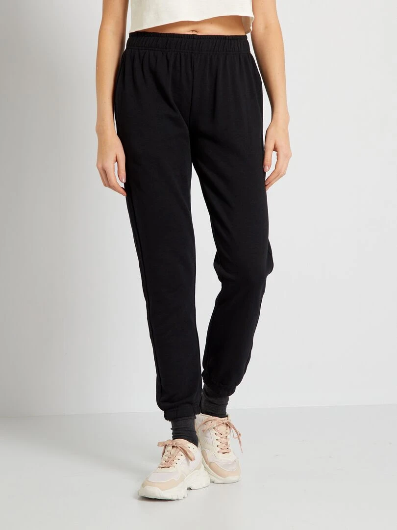 Jogging en molleton noir