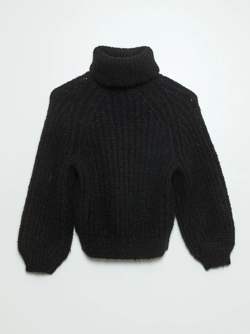 Pull en maille grosse jauge noir
