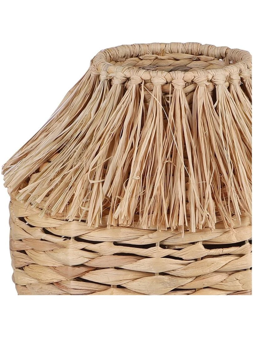 Panier jacinthe d'eau et raphia H36   Beige