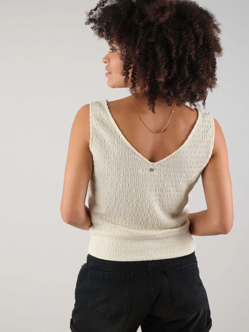 Débardeur casual pour femme 'Deeluxe'   Blanc