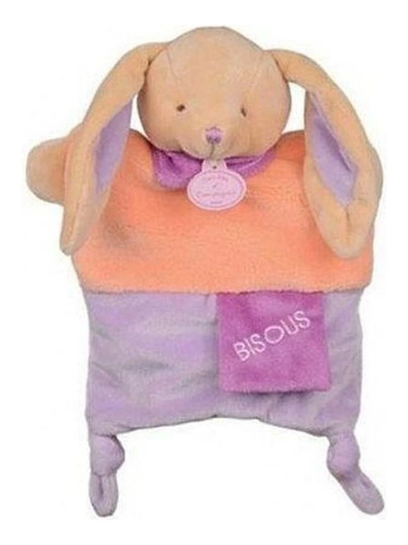 doudou Doudou et compagnie Lapin Violet Bisous Violet foulard DC2784 Petit Secret Marionnette Violet