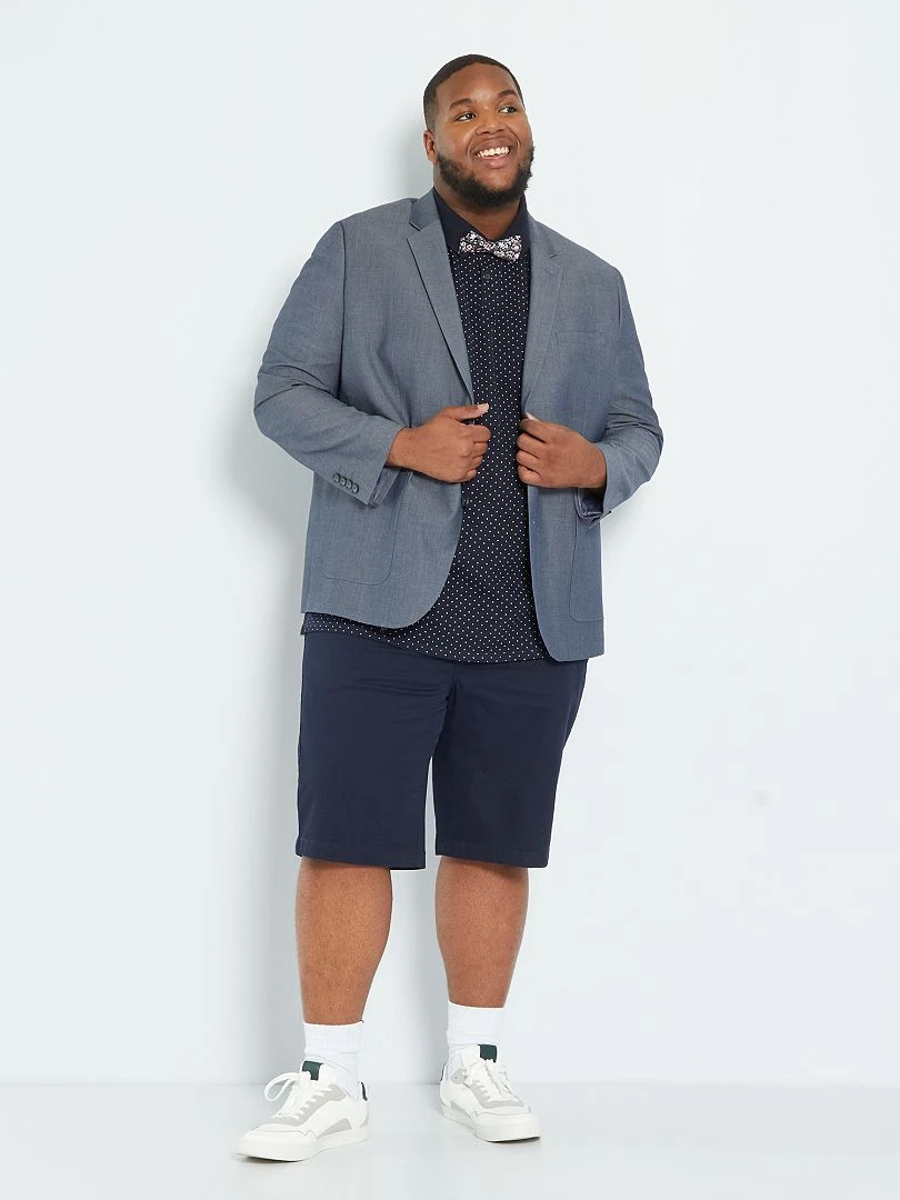 Veste de costume regular bleu noir