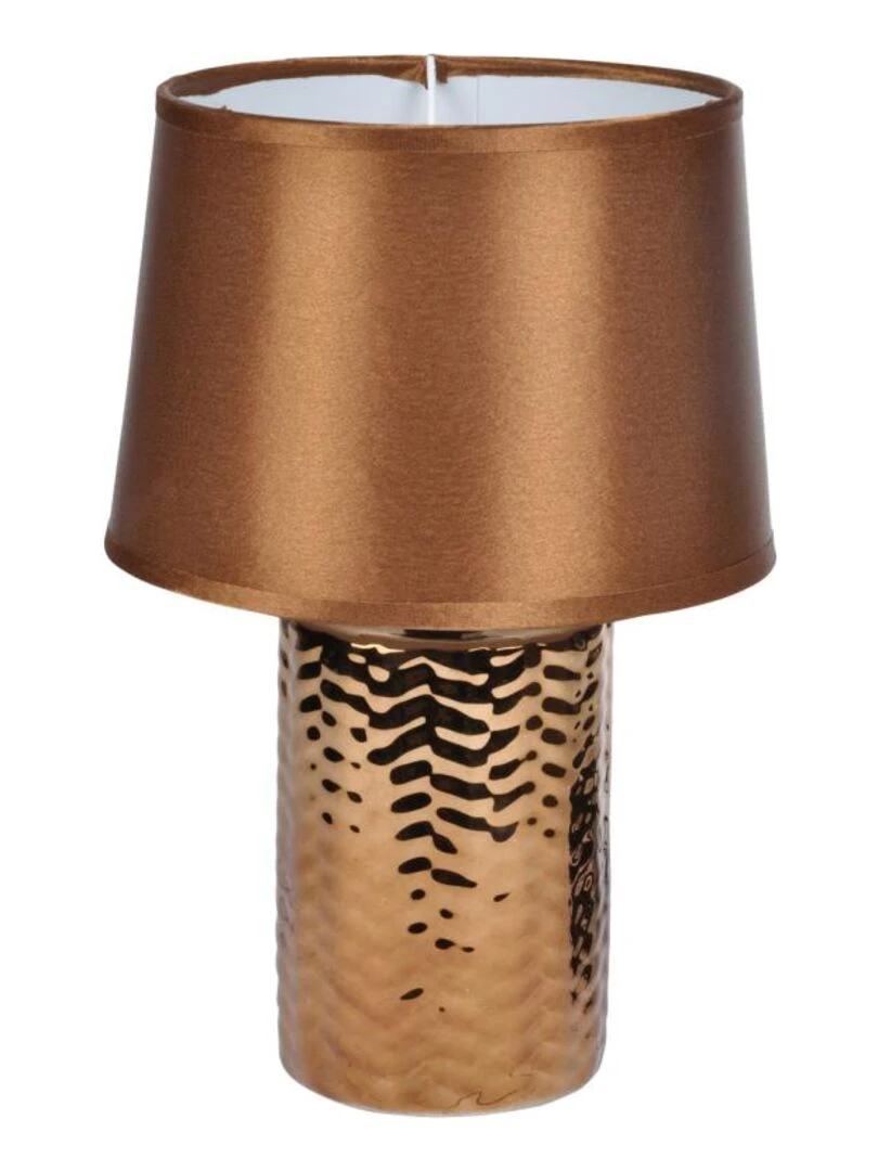 Lampe effet tresse cuivre Marron